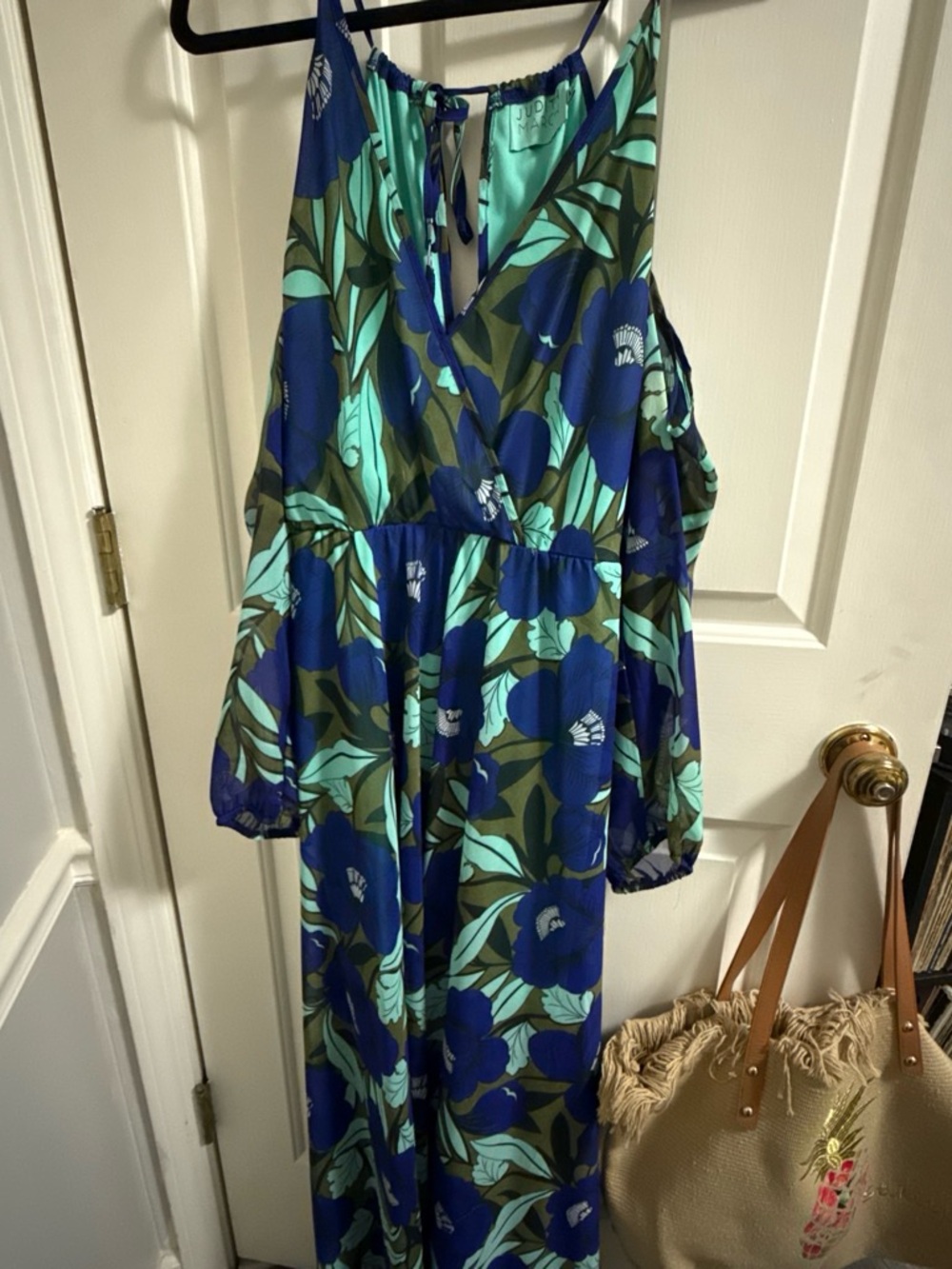 Judith March cold shoulder maxi dress   Gorgeous vibrant colors. Medium